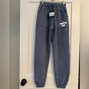 White Fox Boutique Kids Joggers in Slate Blue new with tag